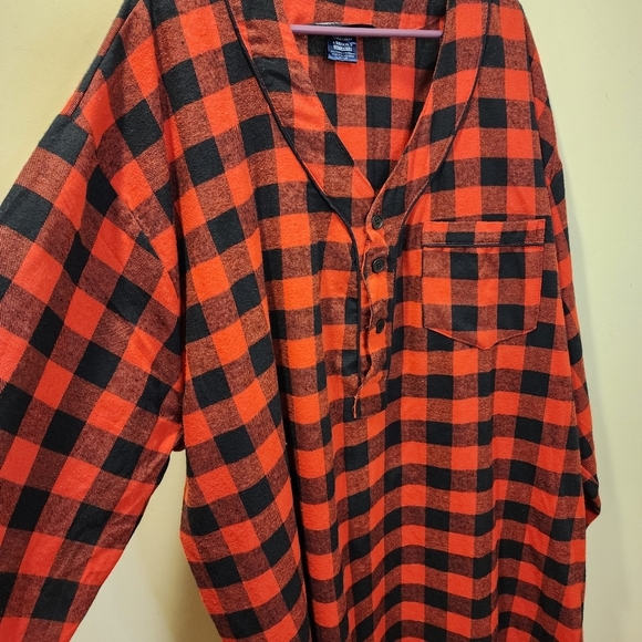 Ashford and Brooks Men's Flanel Plaid long Sleeves Cotton Blend nighhyshirt 3XL - Picture 7 of 11